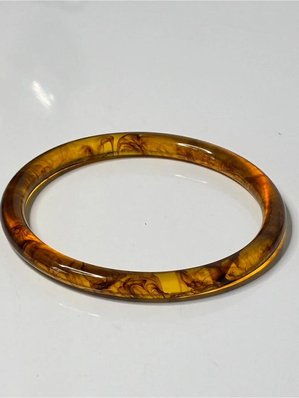 Source Unknown Colorful Resin Bangle Set - Purple, Teal, Green, Amber